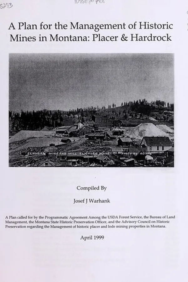 Capa de A plan for the managment of historic mines in Montana