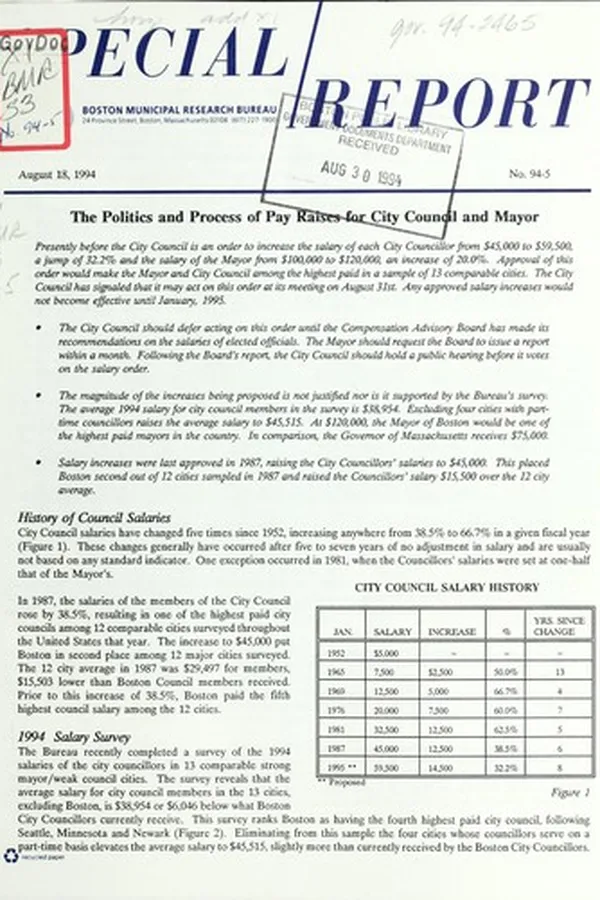 Capa de The politics and process of pay raises for the city council and mayor