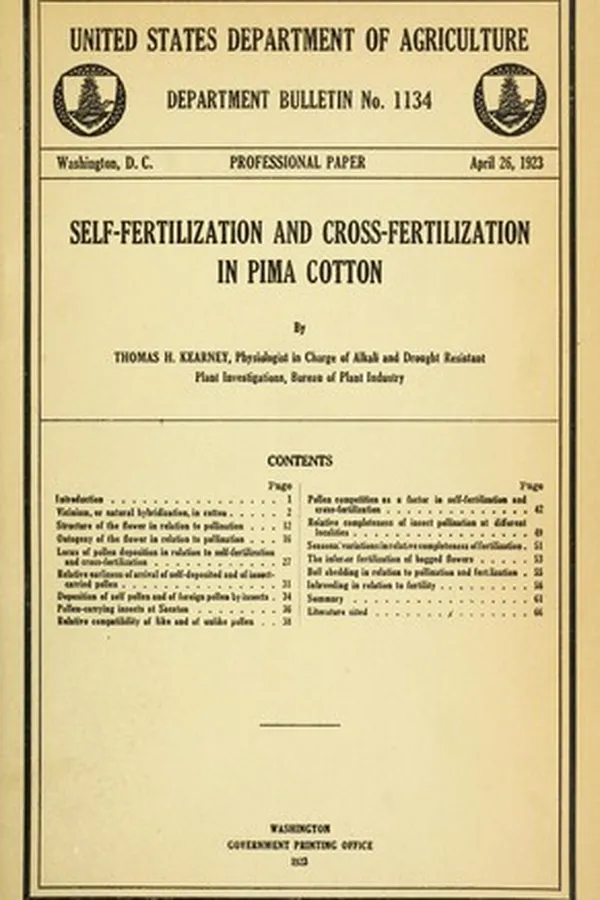 Capa de Self-fertilization and cross-fertilization in Pima cotton