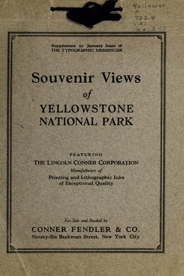 Capa de Souvenir views of Yellowstone National Park