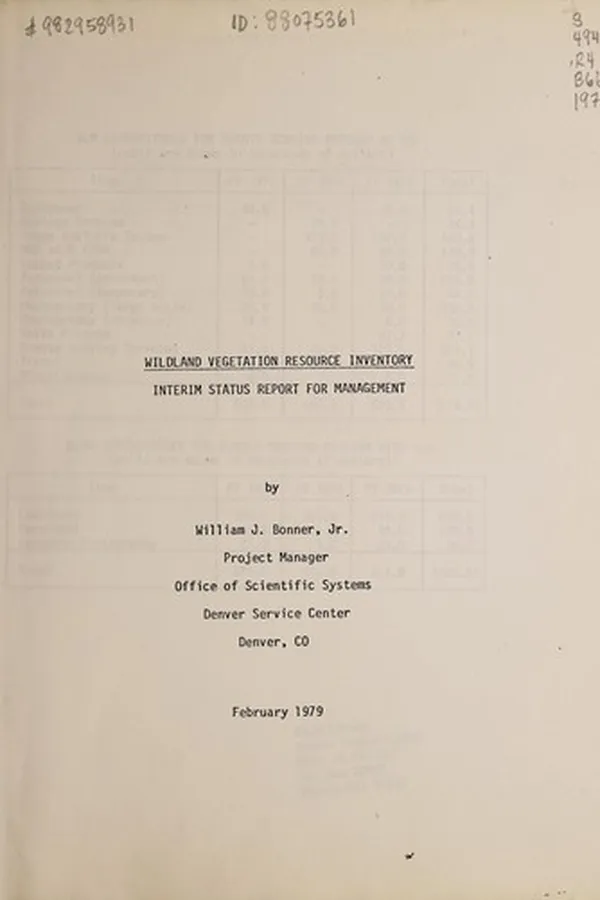 Capa de Wildland vegetation resource inventory