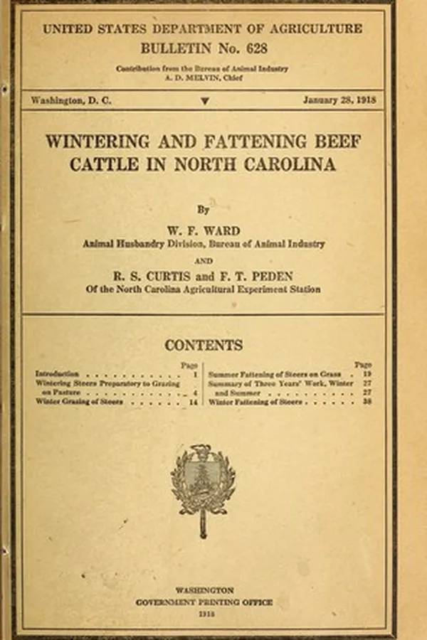 Capa de Wintering and fattening beef cattle in North Carolina