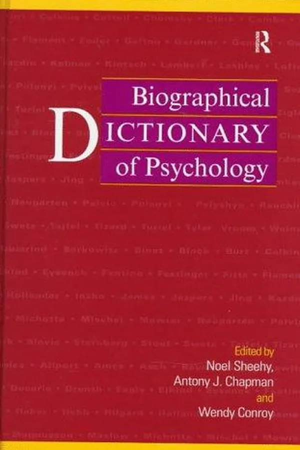 Capa de Biographical dictionary of psychology