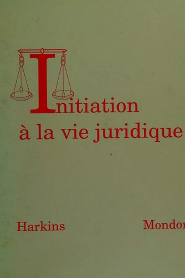Capa de Initiation à la vie juridique