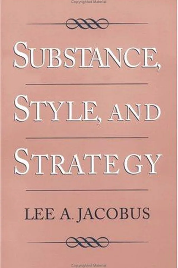 Capa de Substance, style, and strategy