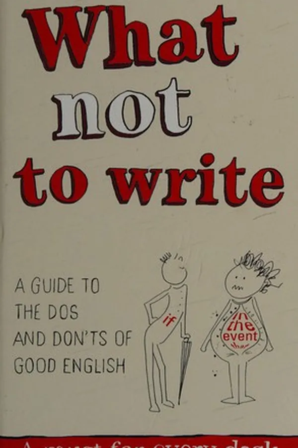 Capa de What not to write