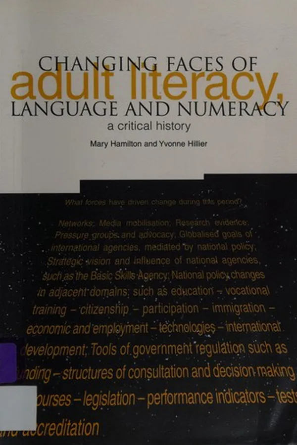 Capa de Changing faces of adult literacy, language and numeracy