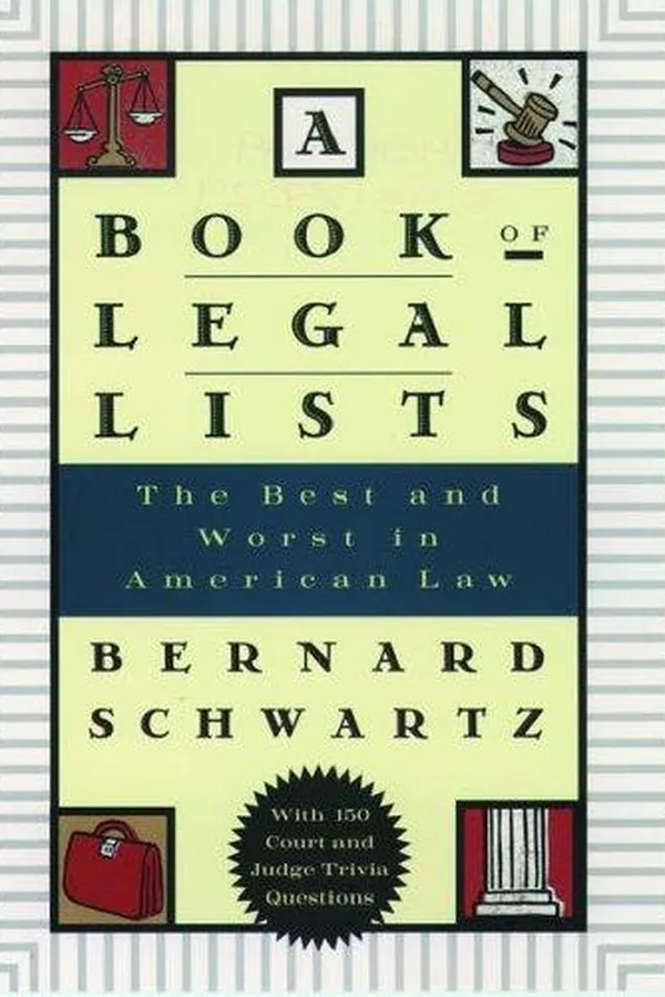 Capa de A book of legal lists