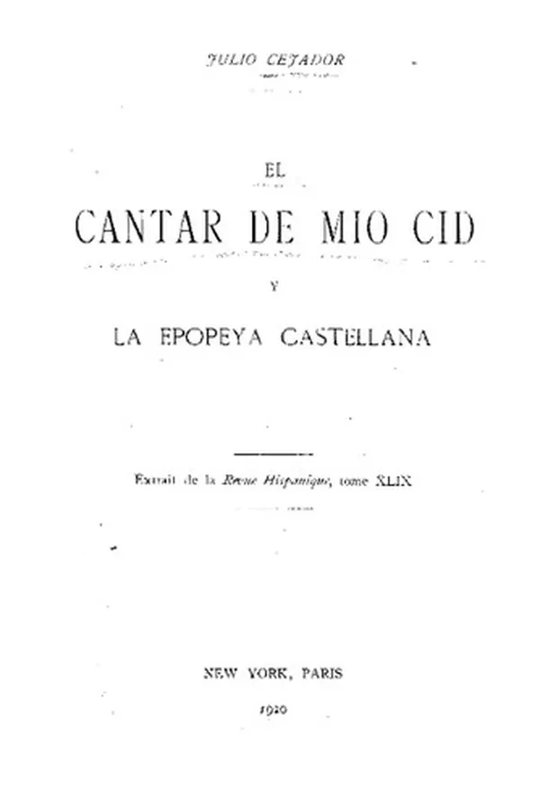 Capa de El Cantar de mío Cid y la epopeya castellana