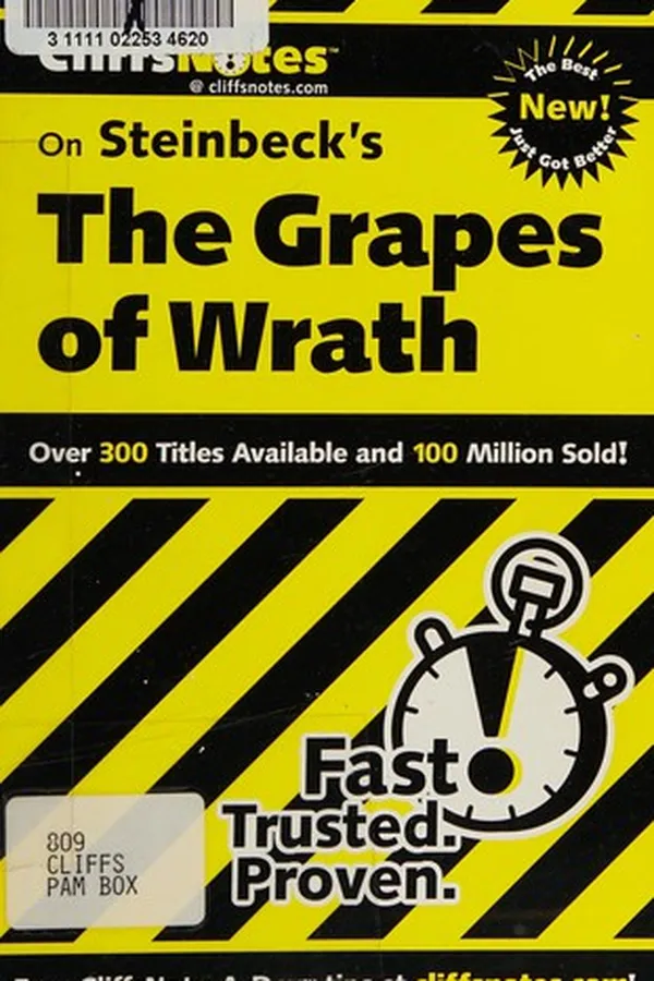 Capa de CliffsNotes, The grapes of wrath