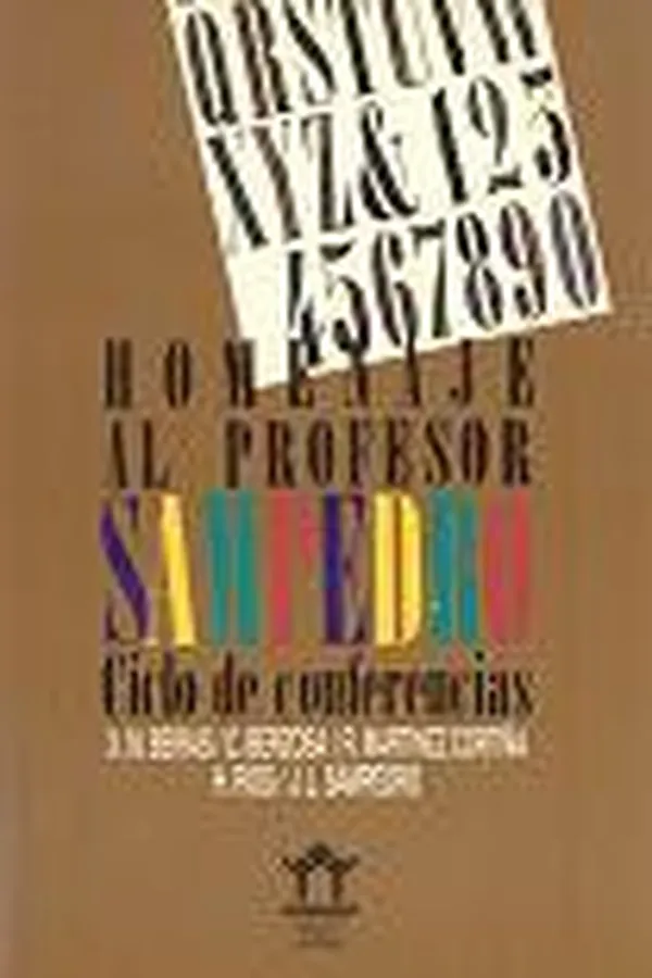 Capa de Homenaje al profesor Sampedro