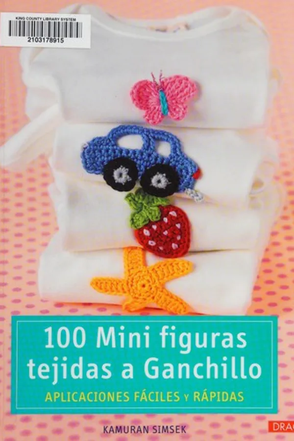 Capa de 100 mini figuras tejidas a ganchillo