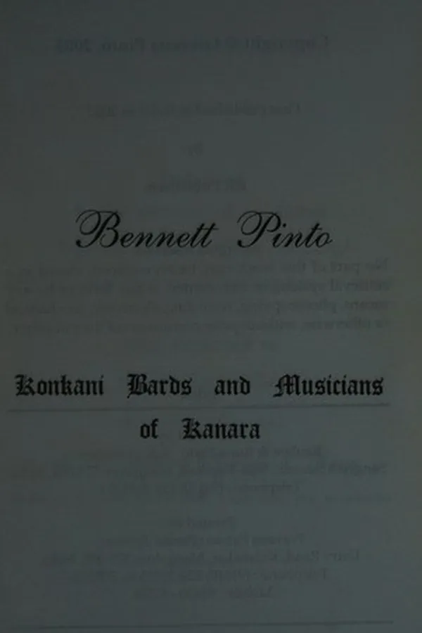 Capa de Konkani bards and musicians of Kanara