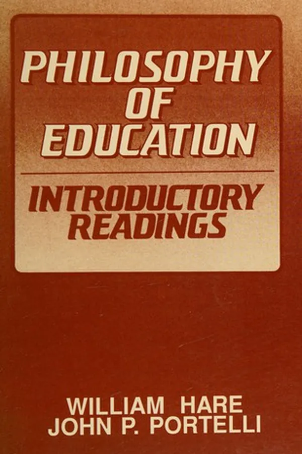 Capa de Philosophy of education