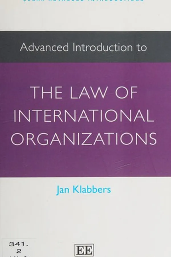 Capa de Advanced introduction to the law of international organizations