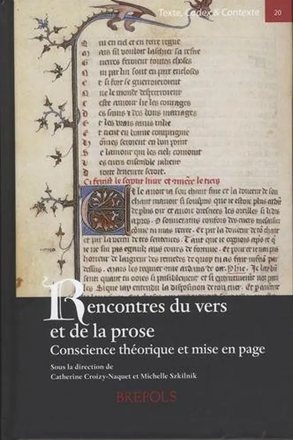 Capa de Rencontres Du Vers Et de la Prose : Conscience Theorique Et Mise En Page