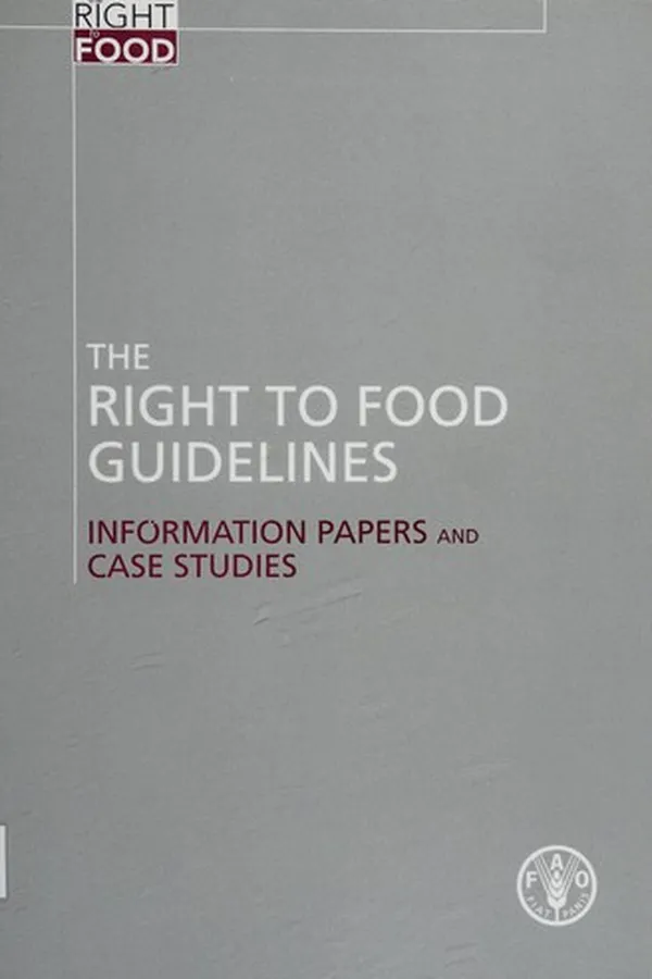 Capa de The right to food guidelines