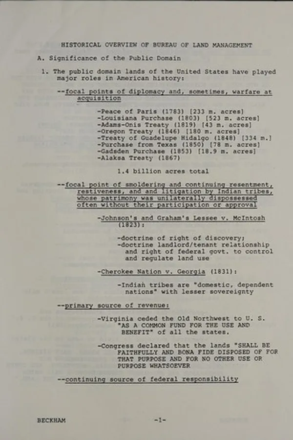 Capa de Historical overview of the Bureau of Land Management