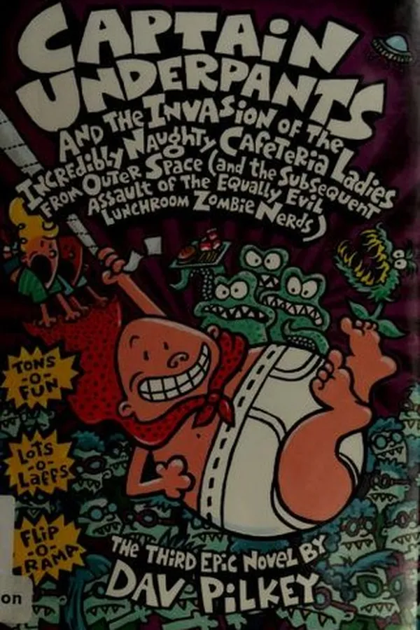 Capa de Captain Underpants and the Invasion of the Incredibly Naughty Cafeteria Ladies from Outer Space