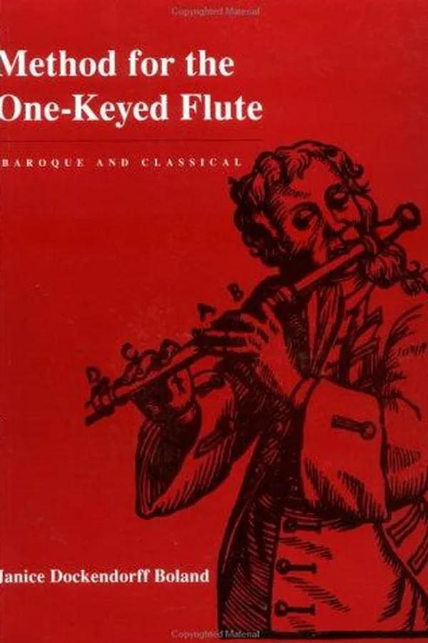 Capa de Method for the one-keyed flute, baroque and classical