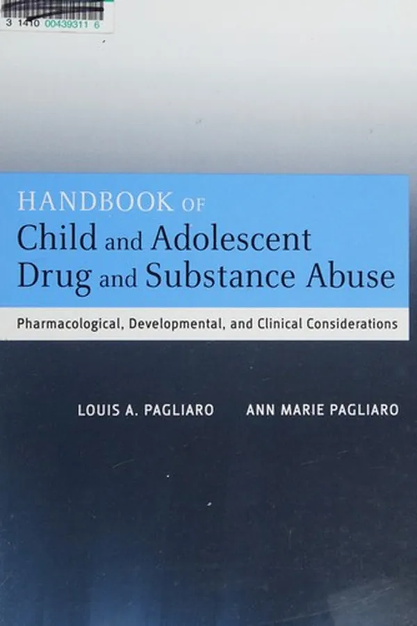 Capa de Prevalence and characteristics of North American child and adolescent use of the drugs and substances of abuse