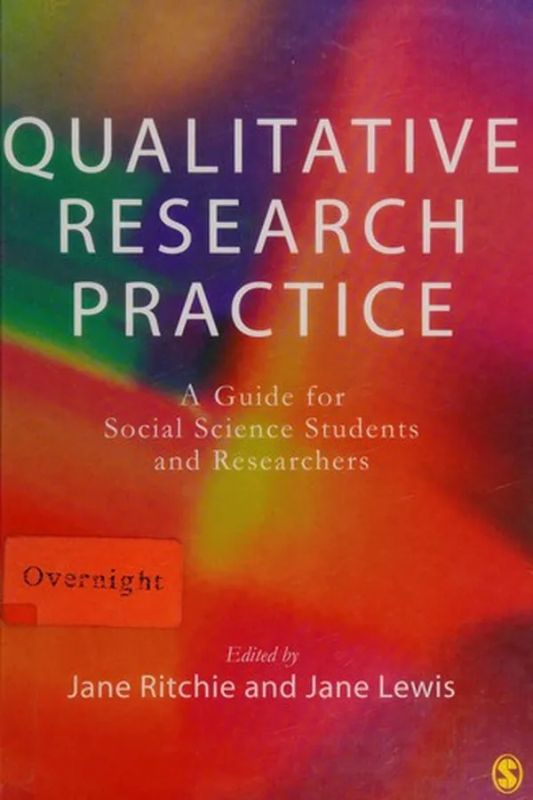 Capa de QUALITATIVE RESEARCH PRACTICE: A GUIDE FOR SOCIAL SCIENCE STUDENTS AND RESEARCHERS; ED. BY JANE RITCHIE