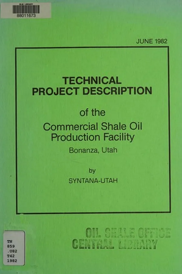 Capa de Technical project description of the commercial shale oil production facility