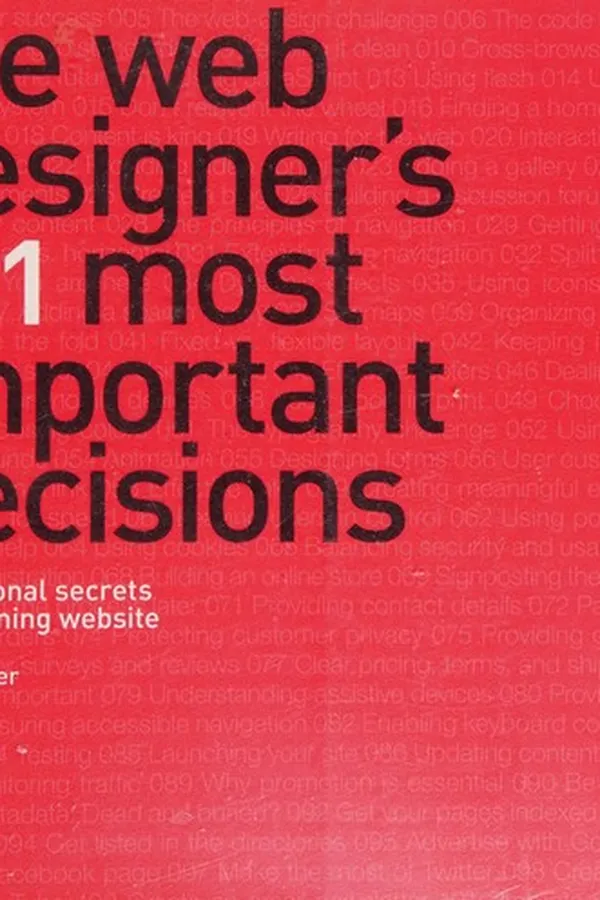 Capa de The web designer's 101 most important decisions