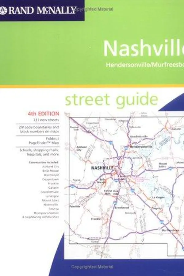 Capa de Rand McNally Nashville-Hendersonville/Murfreesboro Street Guide