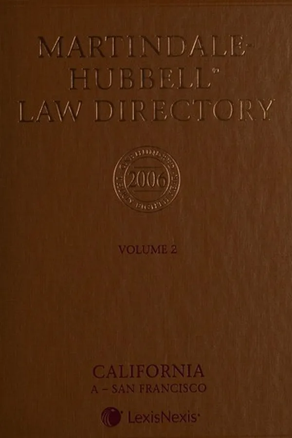 Capa de Martindale-Hubbell law directory