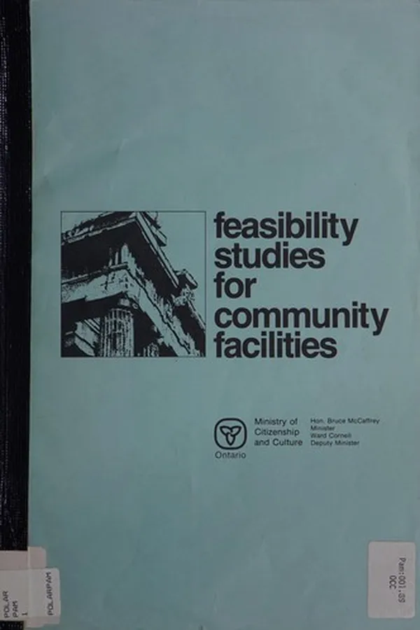 Capa de Feasibility studies for community facilities