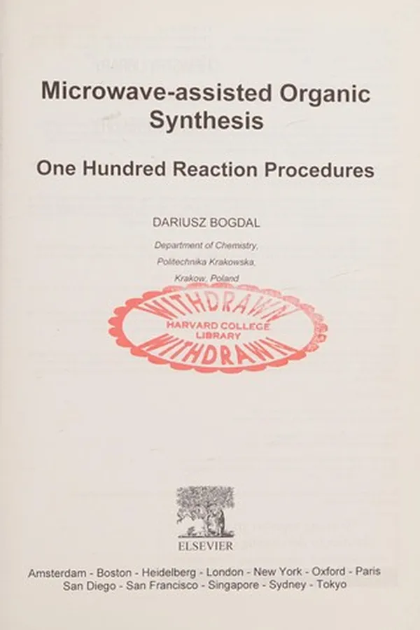 Capa de Microwave-assisted organic synthesis