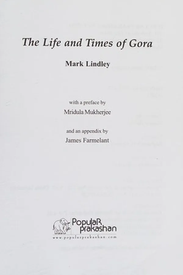 Cover of The life and times of Gora