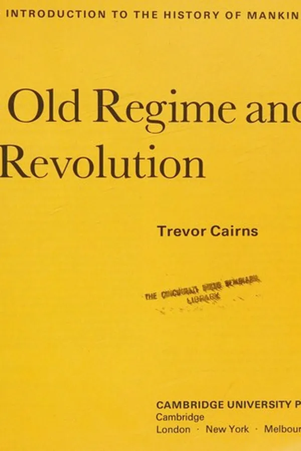 Capa de The old regime and the revolution