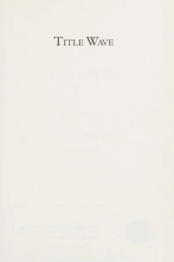 Capa de Title wave