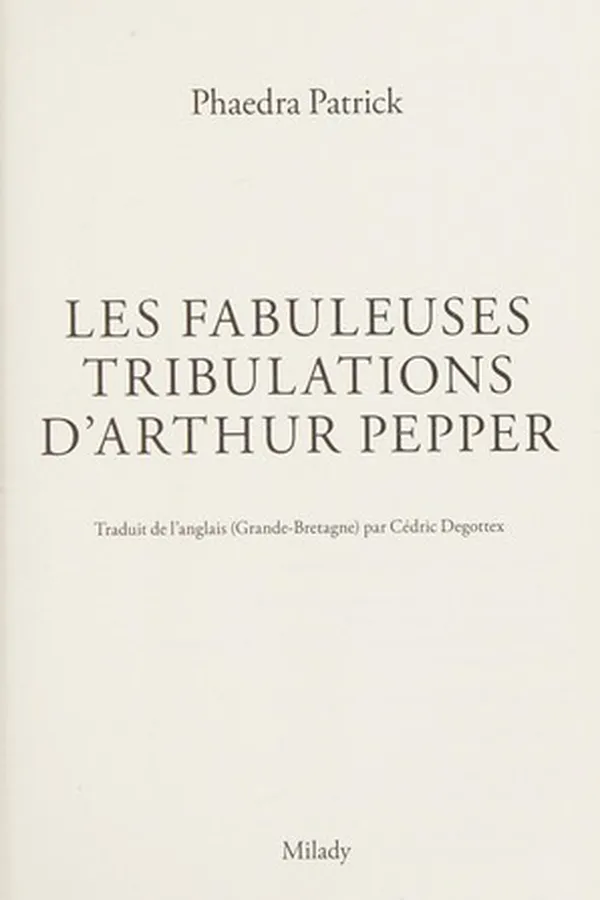 Capa de Les fabuleuses tribulations d'Arthur Pepper