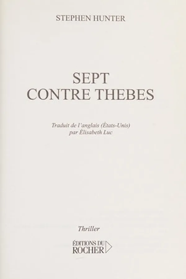 Capa de Sept contre Thebes