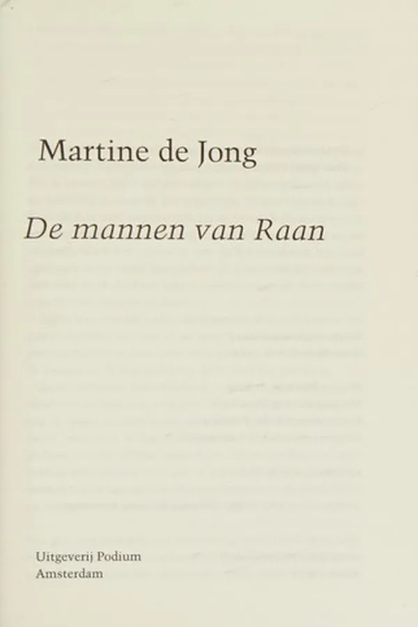 Capa de De mannen van Raan
