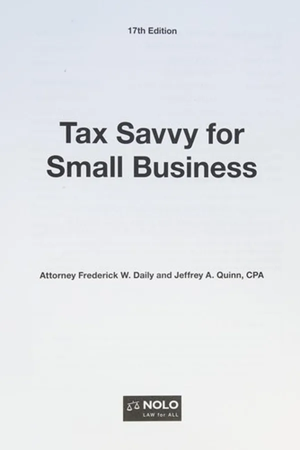 Capa de Tax savvy for small business