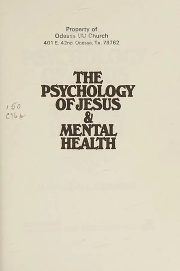 Capa de The psychology of Jesus and mental health