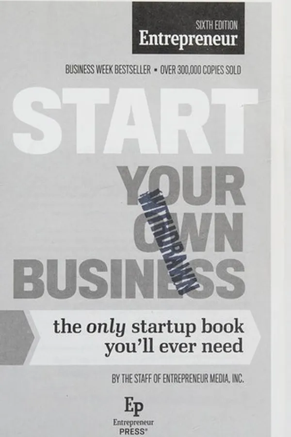 Capa de Start your own business