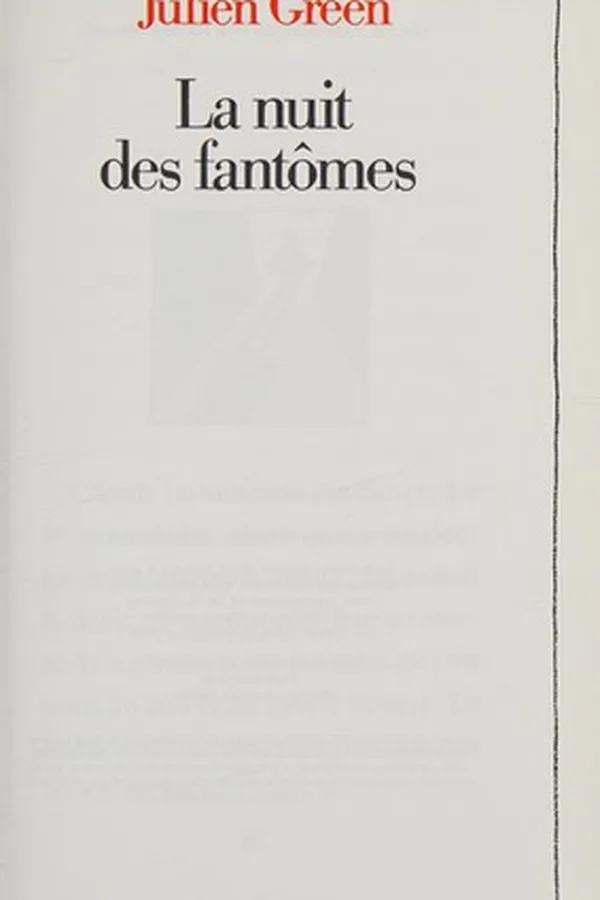 Capa de La Nuit des fantômes