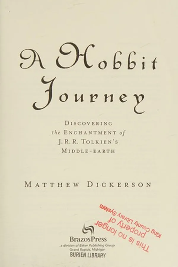 Capa de A Hobbit journey