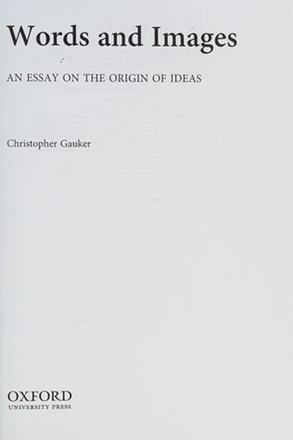Capa de Words and images