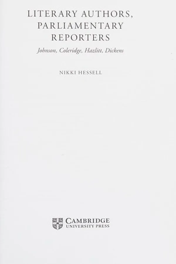 Capa de Literary authors, parliamentary reporters