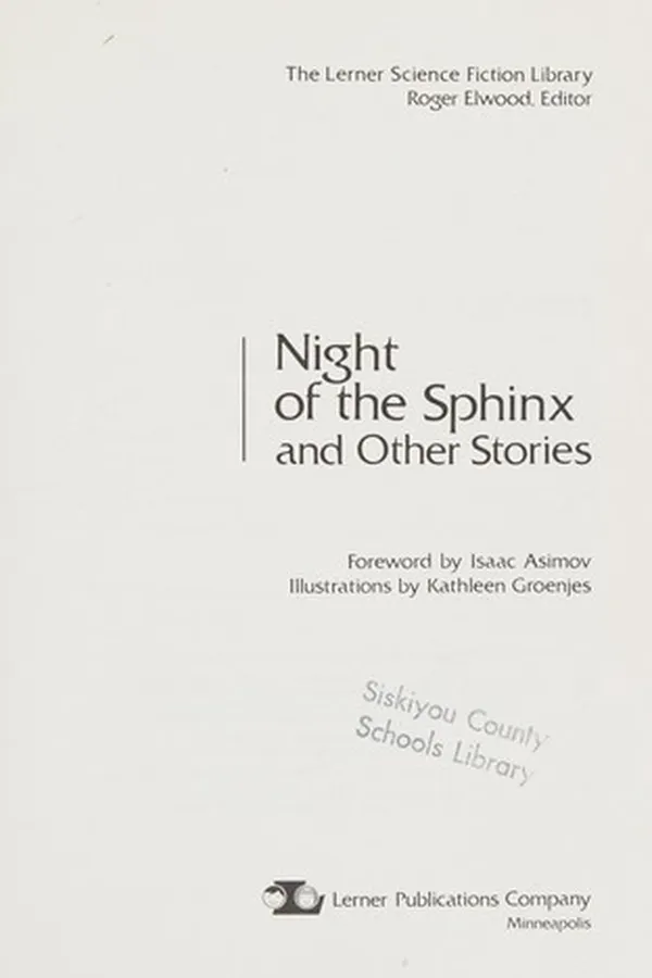 Capa de Night of the sphinx, and other stories