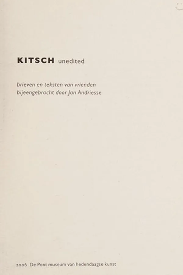 Capa de Kitsch unedited