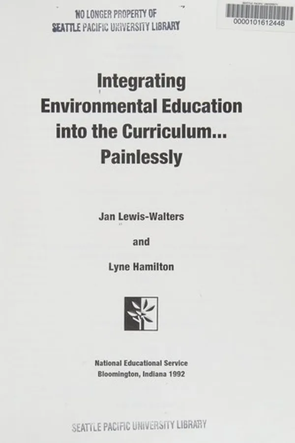 Capa de Integrating environmental education into the curriculum, painlessly