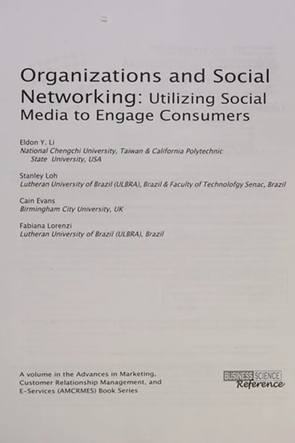 Capa de Organizations and social networking