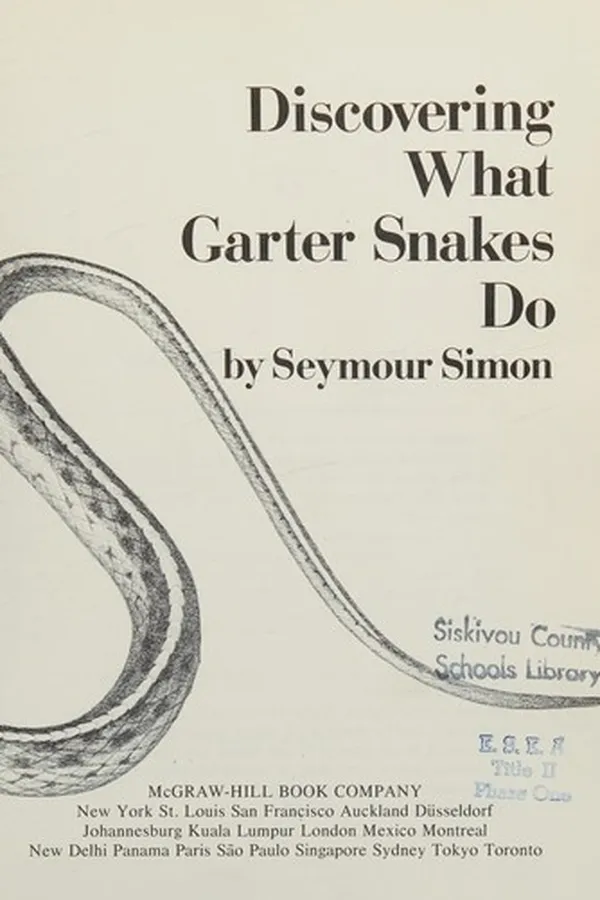 Capa de Discovering what garter snakes do